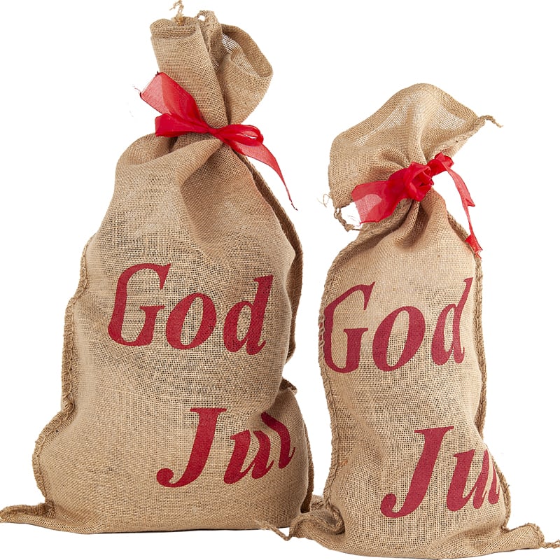 Jutesekk God Jul med rød bånd - 4