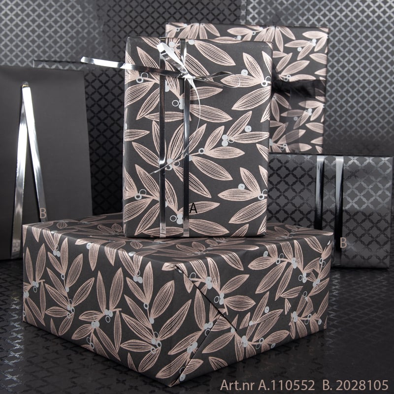 Gavepapir Metallisk Flora - 3