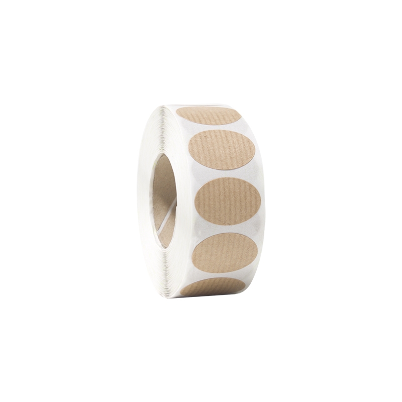 Gaveetiketter oval rillet kraft - 1