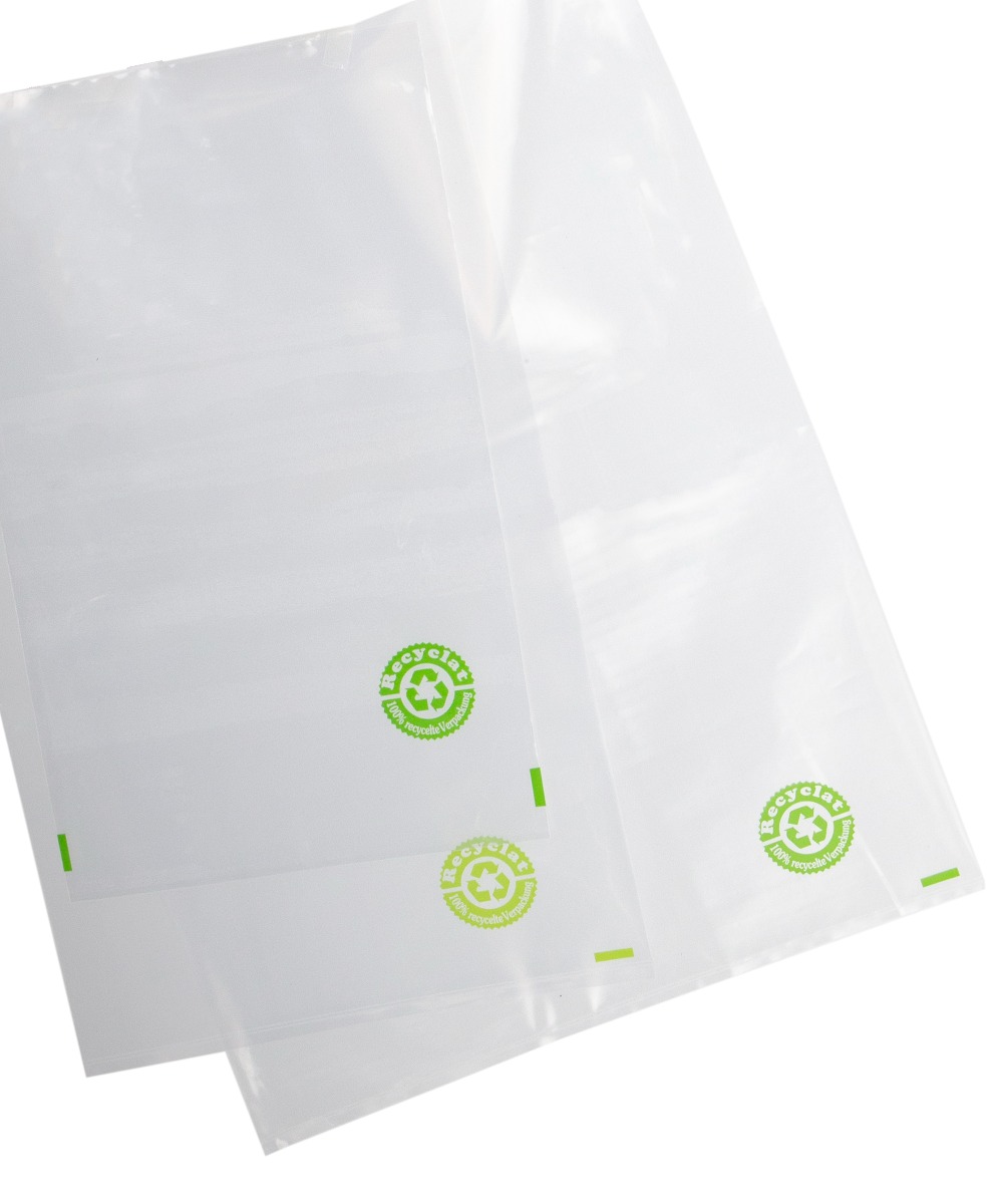 Pakkepose 100% resirkulert plast- 0,090 mm tykk - 1