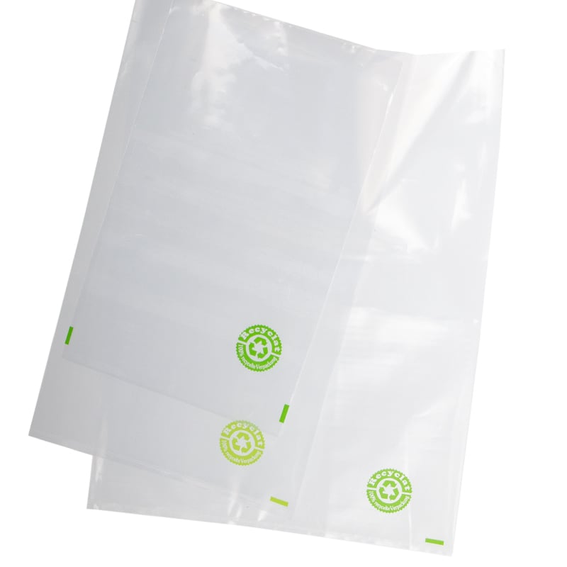 Pakkeplastpose 100 % resirkulert plast - 0,022 mm tykk - 1