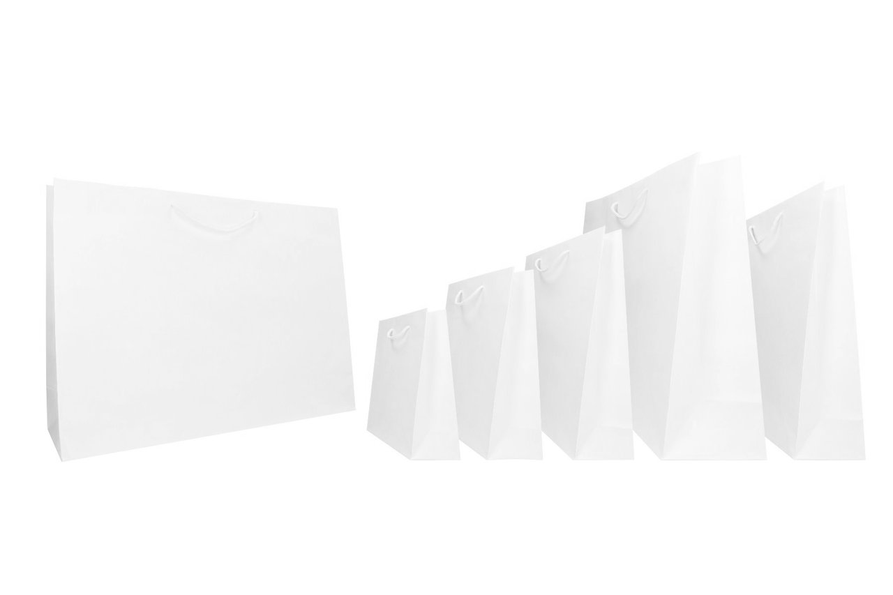 Papirpose lux hvit - 2