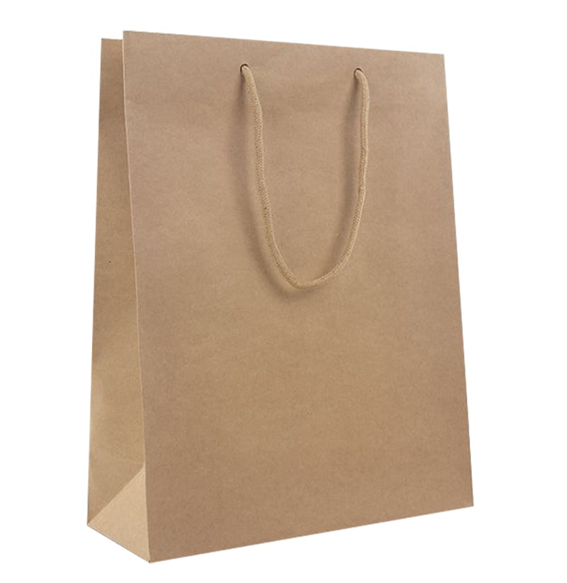 Papirpose lux natur kraft matt