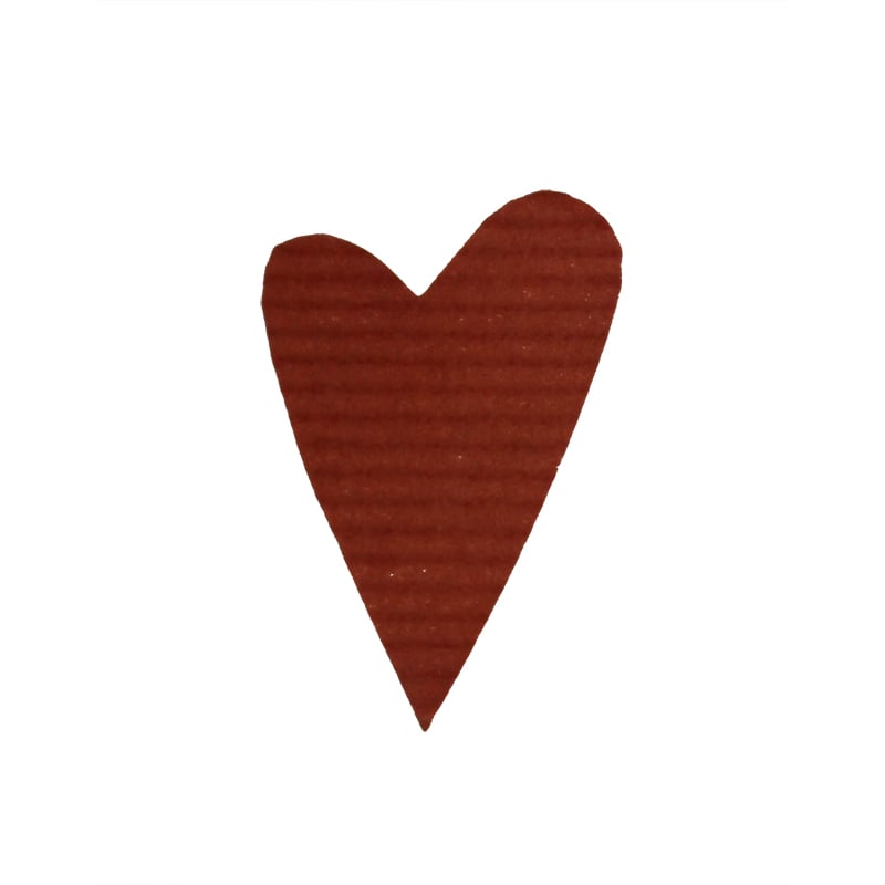 Presentetiketter modern heart rød rillet - 3