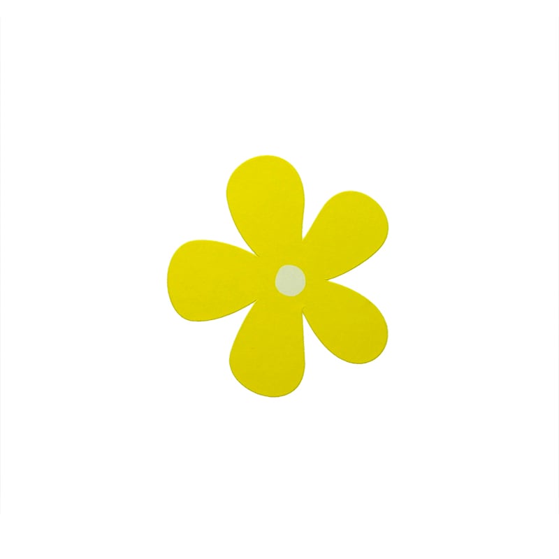 Gaveetiketter blomst gul - 2
