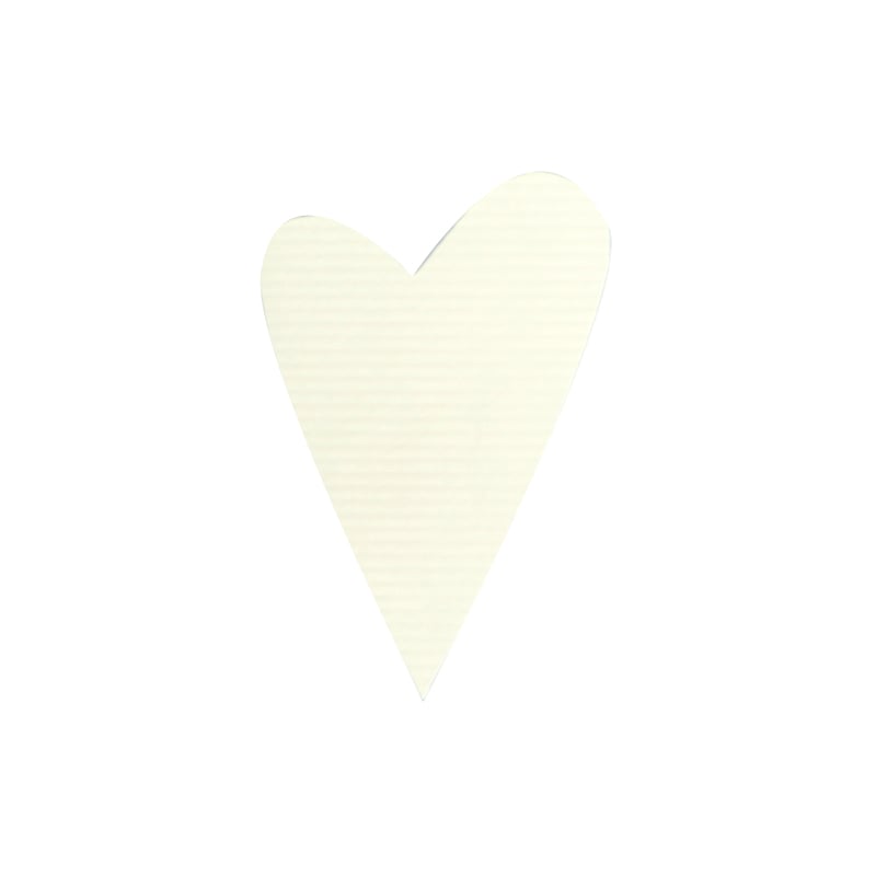 Gaveetiketter modern heart hvit rillet - 3