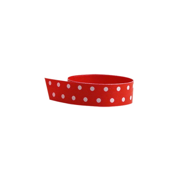 Polyband prikk rød/hvit - 2