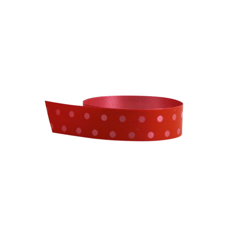 Polyband prikk rød/hvit - 1
