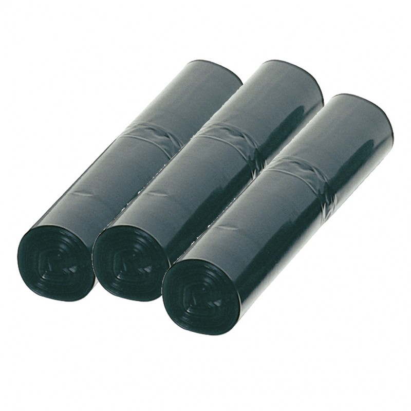 Polyetylensekk av resirkulert plast, sort - 1