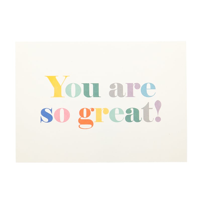 Takkekort POP pastell "You are so great" LAGERSALG - 1