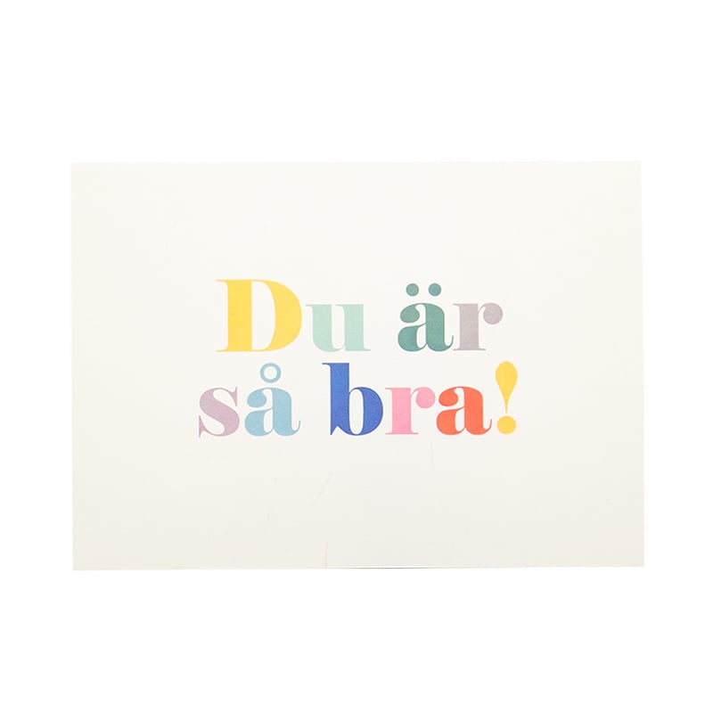 Takkekort POP pastell "Du er så bra!" LAGERSALG - 1