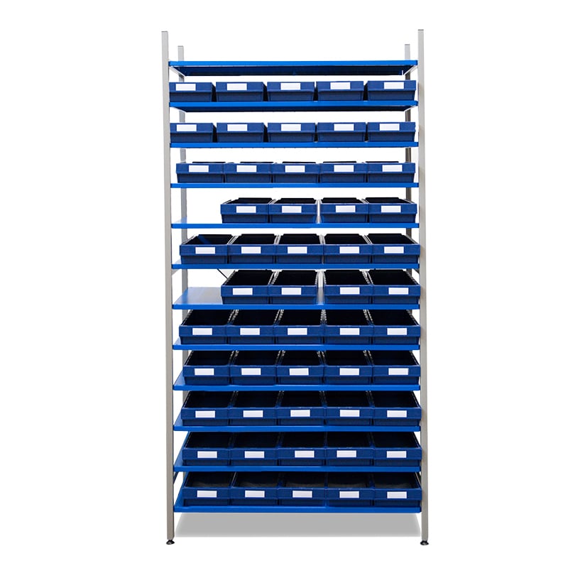 Komplett hylle 55 lagringsbokser PPS Nr 3023 - 1