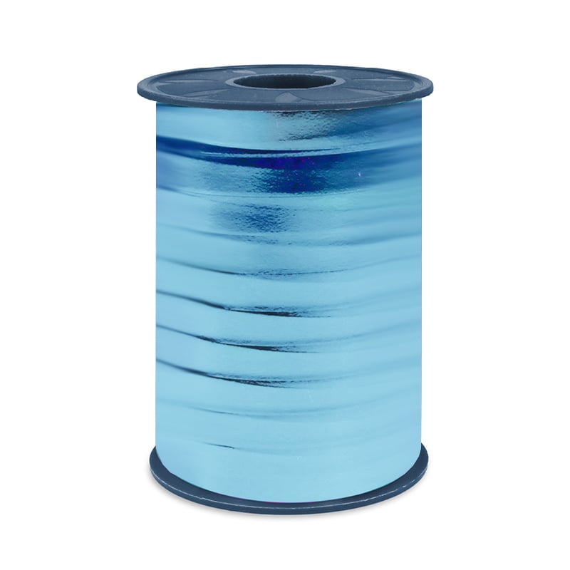 Polybånd metallic lys himmelblå