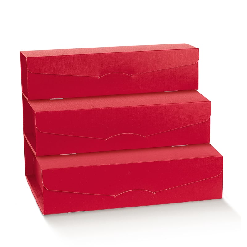 Gaveeske/flaskeeske Gift Fibra rød inkl. innlegg.