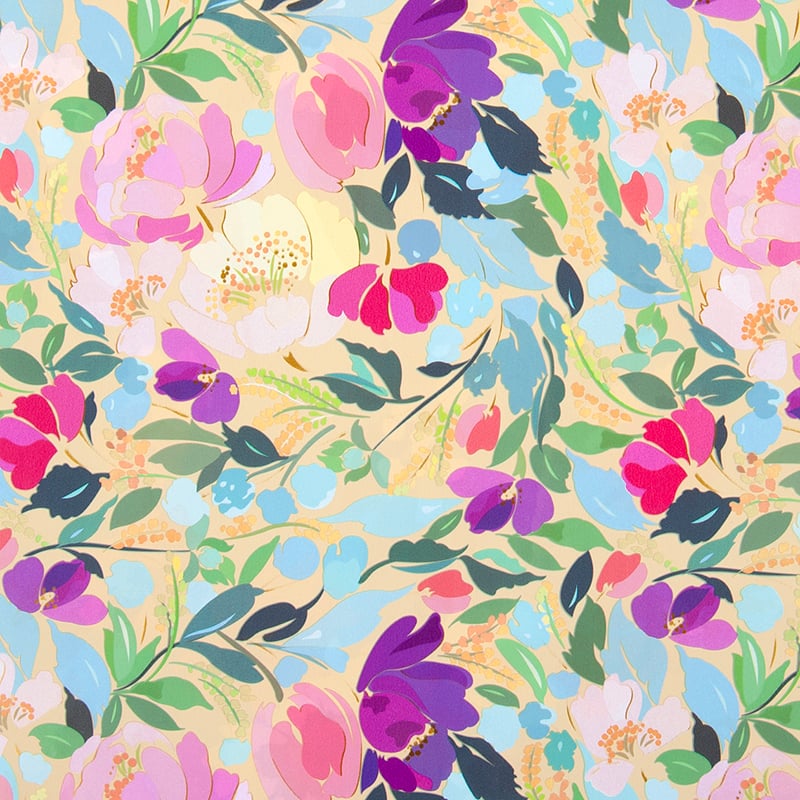 Gavepapir Abstract Flowers - 1
