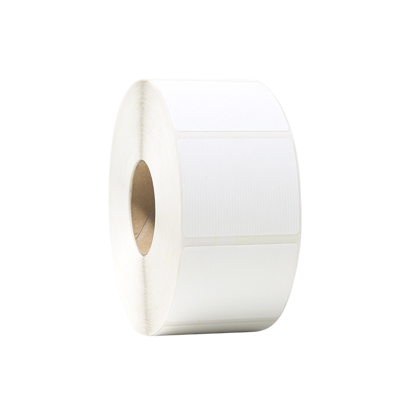 Gaveetiketter rektangel hvit rillet - 1