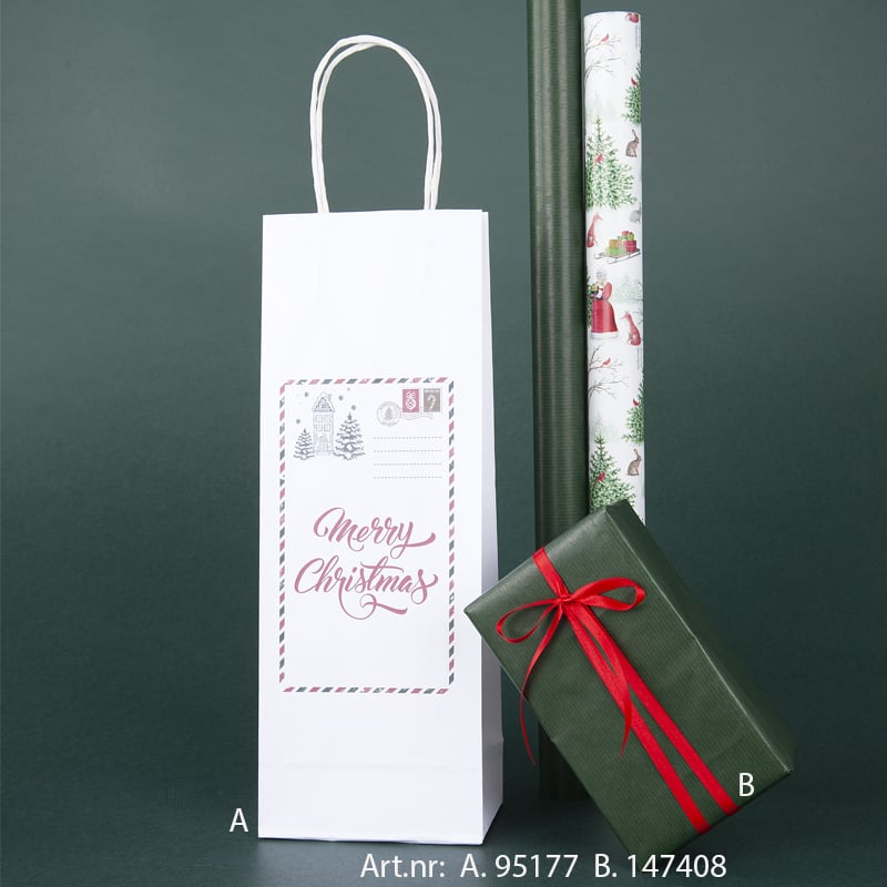 Gavepapir rillet  grangrønt - 2