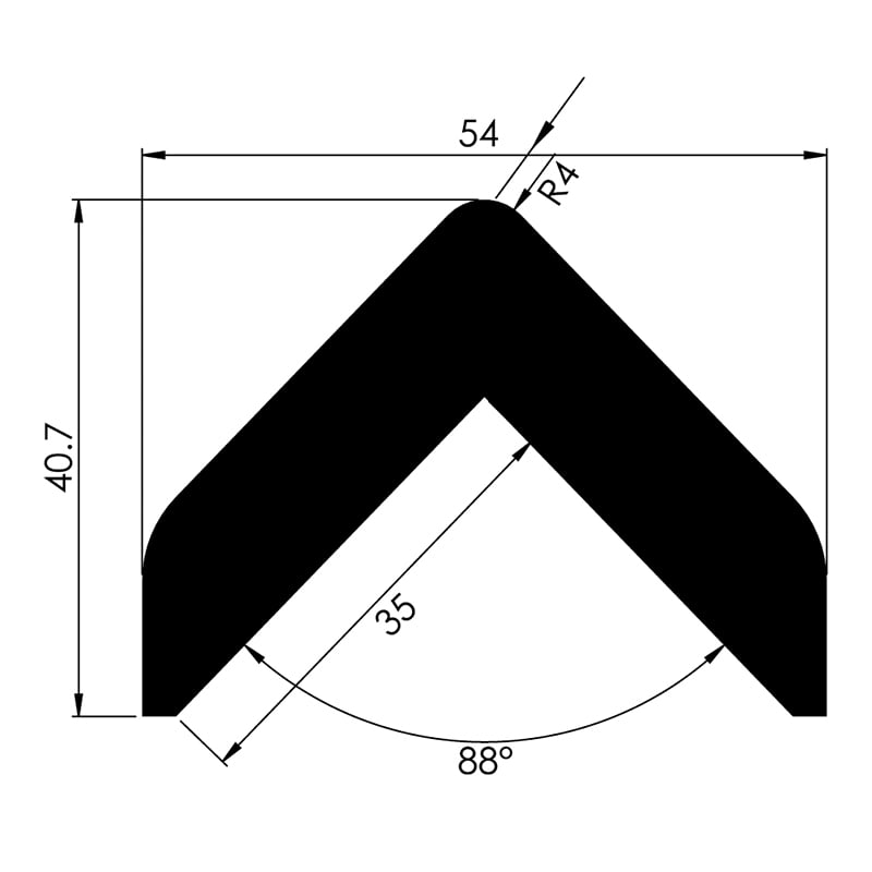 Noma Protect beskyttelsesprofil hjørnebeskyttelse L-form 54x41 mm - 2