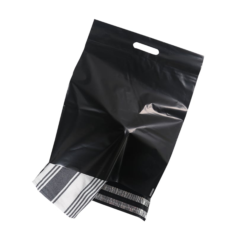 Sort e-handelspose/postordrepose premium med håndtak - 2