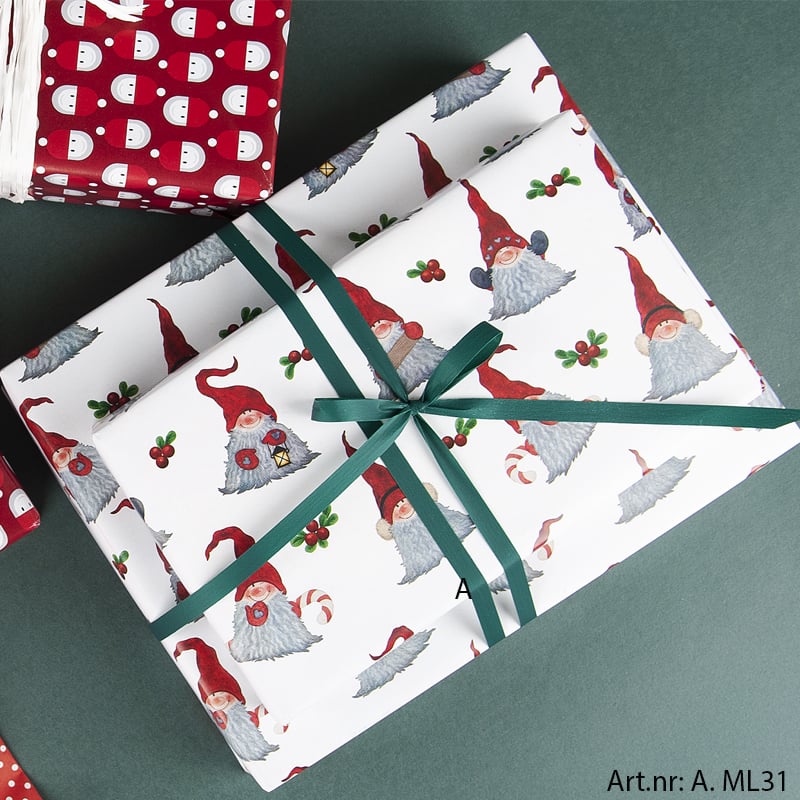 Julepapir Tomteglede - 2