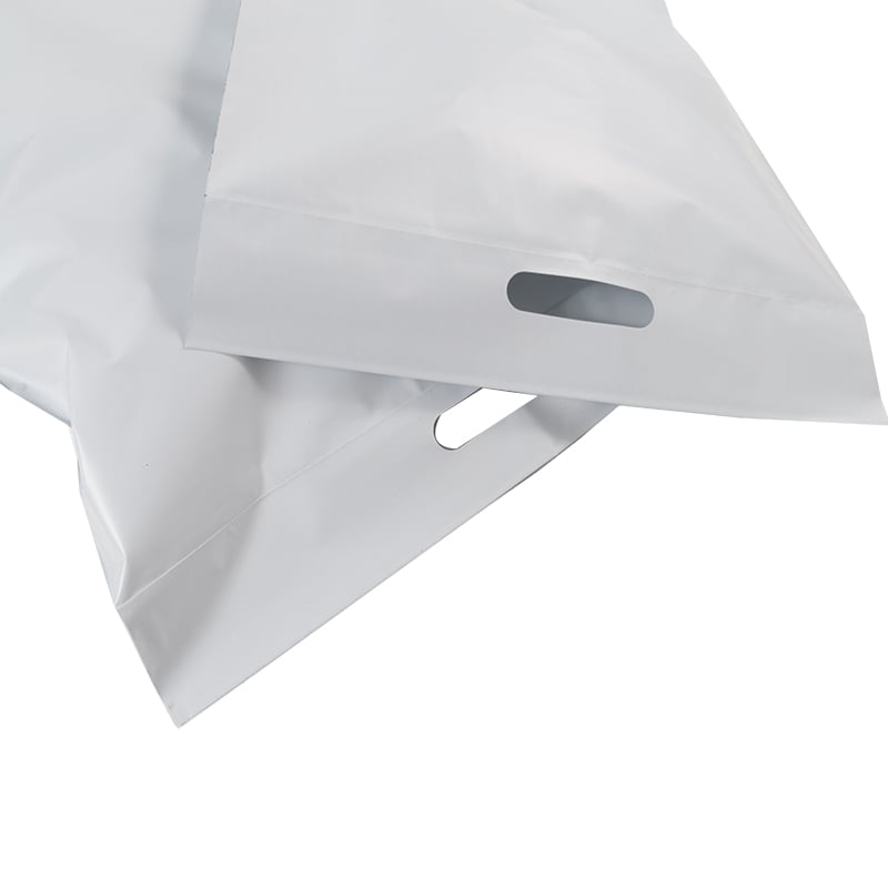 Hvit e-handelspose/postordrepose med håndtak - 3