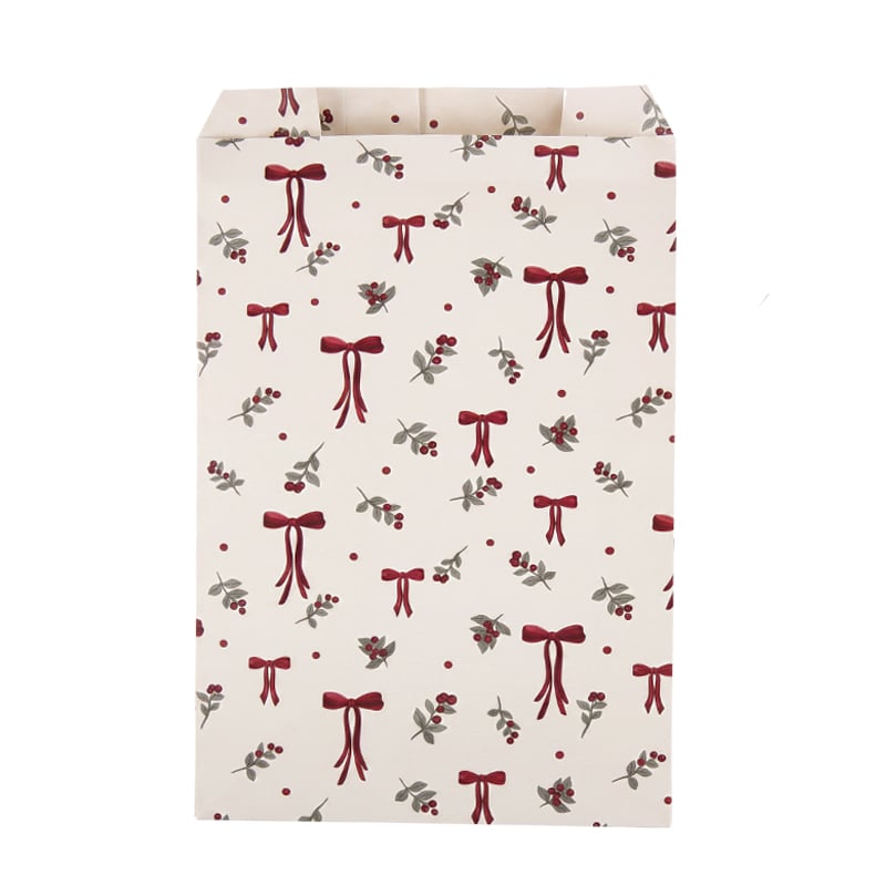 Papirpose flat Winter Bows & Berries. Nyhet! Eget design! - 3