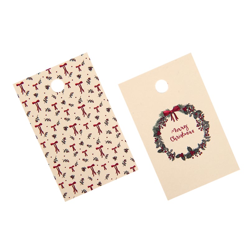 Hengeetikett Winter Bows & Berries - 1